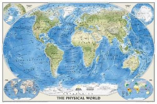 Nat Geo Maps World Physical Map [Enlarged and Tubed] (Map) (UK IMPORT)