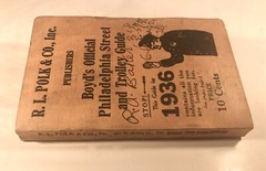 Vintage 1936 Boyd Philadelphia Pennsylvania Street And Trolley Guide LOOK & READ