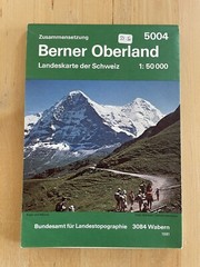 Berner Oberland: Zusammensetzung Topographic Map 5004 SwissTopo 1:50,000 Alps