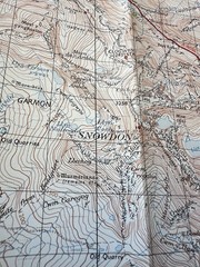 Ordnance Survey Vintage Snowdon Eryri N Wales Mountains Map 1962 60s FreePost UK