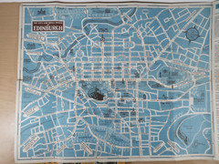 Vtg National Benzole Maps Scotland England Edinburgh Royal Mile Guide 1950s