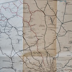 1977 British Rail England & Wales South Railway System Map – Geographia Ltd