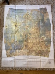 Vintage Map The Moon Mare Nectaris U.S Army Map 1961 Apollo Missions Large RARE