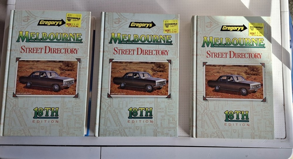 Vintage Melbourne Street Directory X3 . Hardcover In Great Condition