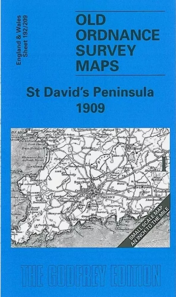MAP OF St David’s Peninsula 1909 One inch Sheets 192/209 by Dillwyn Miles NEW