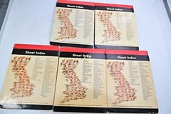 5 vintage BARTHOLOMEW Maps UK regions 1:100 000 Scale Colourful Display