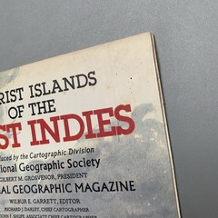 Tourist Islands of the West Indies, National Geographic, Folded Map,1981