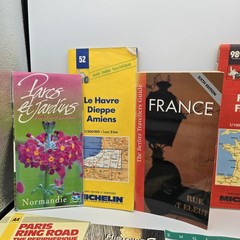 Lot 15 France Travel Guide Map Michelin Berlitz Paris Normandy Vintage Postcards