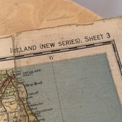 Bartholomew’s Quarter Inch Cloth Map Of Ireland Wexford And Tipperary Sheet 3