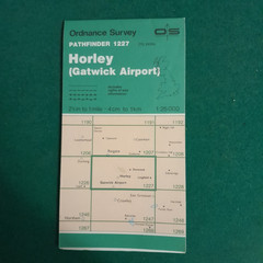OS PATHFINDER 1227 HORLEY ( GATWICK AIRPORT WALKERS MAP 1:25 000 SCALE.