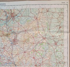 Ordnance Survey Quarter-Inch Map, Sheet 13: The Midlands (1974).