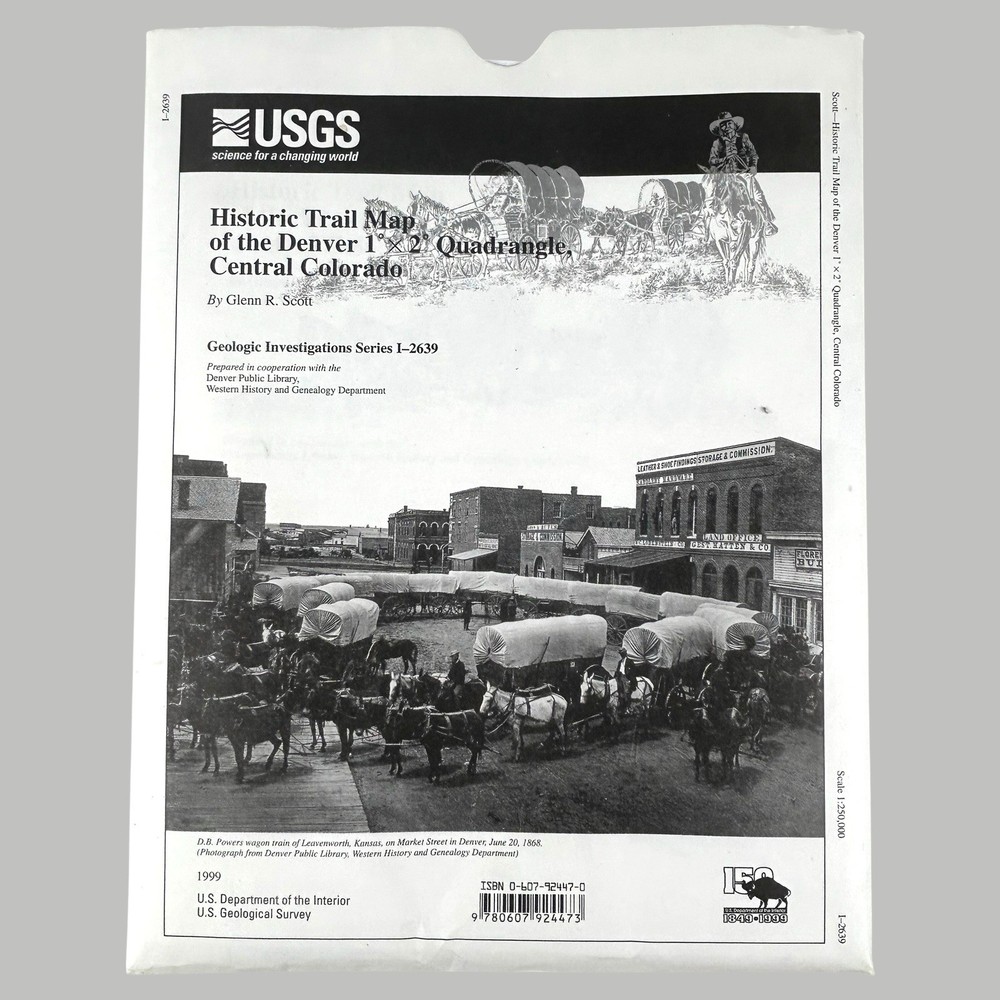 USGS Historic Trail Map of Denver Quadrangle Central CO 1999 Used Ships Quickly