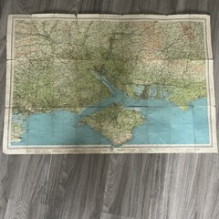 1930s Bartholomew’s revised half-inch Map of NEW FOREST isle Of Wight