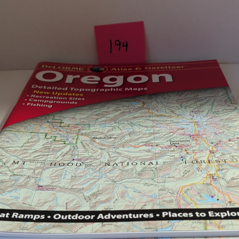 DeLorme Oregon Atlas & Gazetteer Detailed Topographic Maps Book
