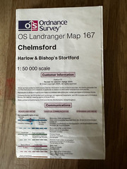 Chelmsford – OS Landranger 167 – Fold Out Map