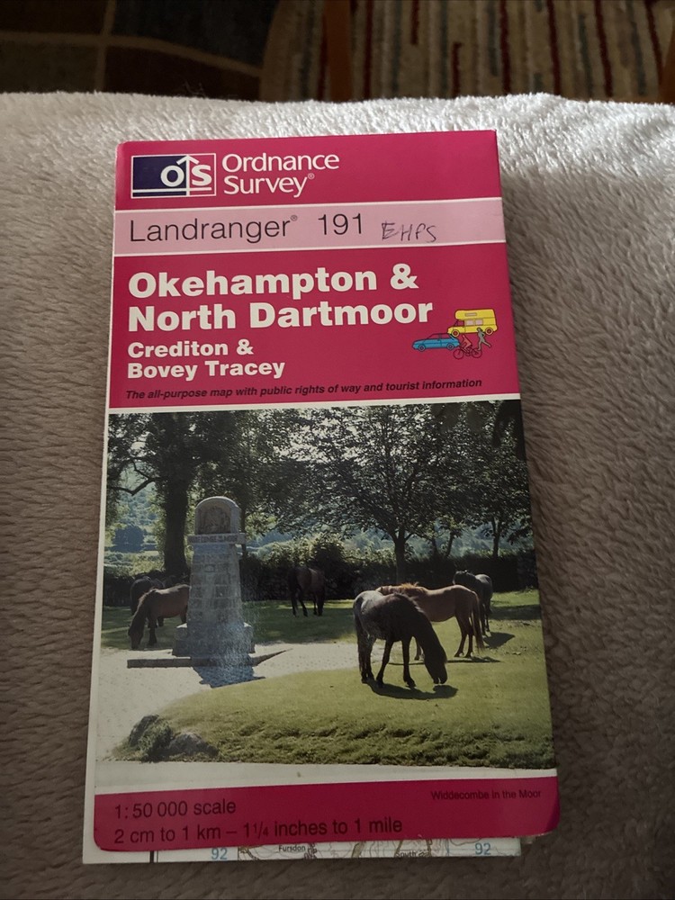 OS, Ordnance Survey Landranger map No 191, Okehampton & North Dartmoor