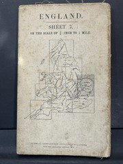 Vintage England Sheet 7 on the Scale of 1/4 Inch Ordnance Survey Map Book