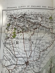 Vintage England Sheet 7 on the Scale of 1/4 Inch Ordnance Survey Map Book