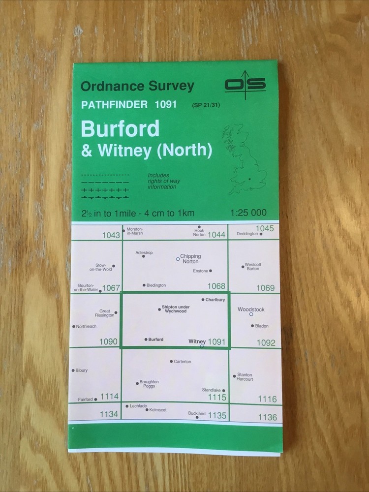 1983 Ordnance Survey Pathfinder Map 1091 SP 21/31 Burford And Witney North