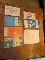 Bundle Vintage Road Maps Atlas BP/Esso/Mobil/National Benzole X 7 Pull Out