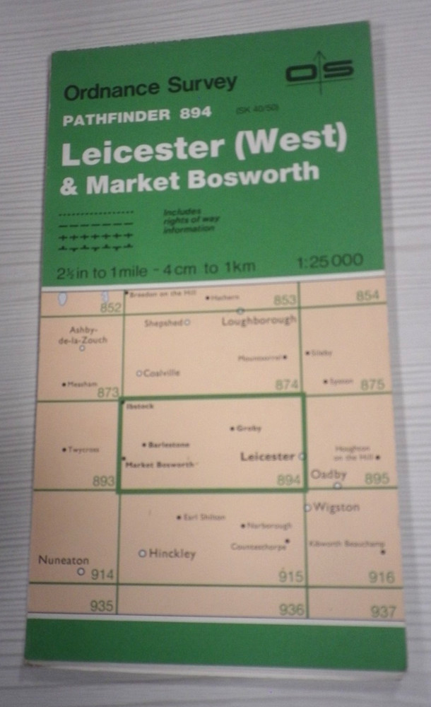 Pathfinder Maps: Leicester (west) by Ordnance Survey Sheet map, 894 (SK40/50)