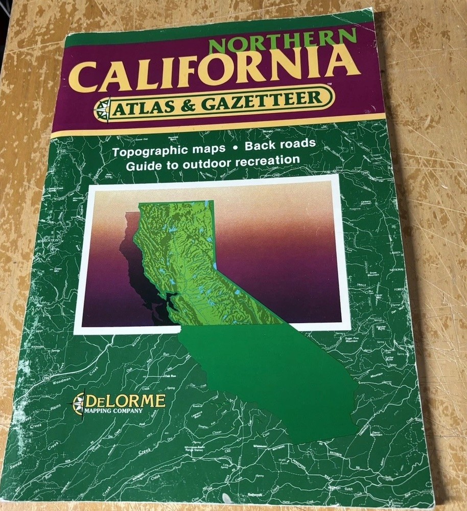 NORTHERN CALIFORNIA Delorme Atlas&Gazetteer Map Book Topo Back Roads Recreation