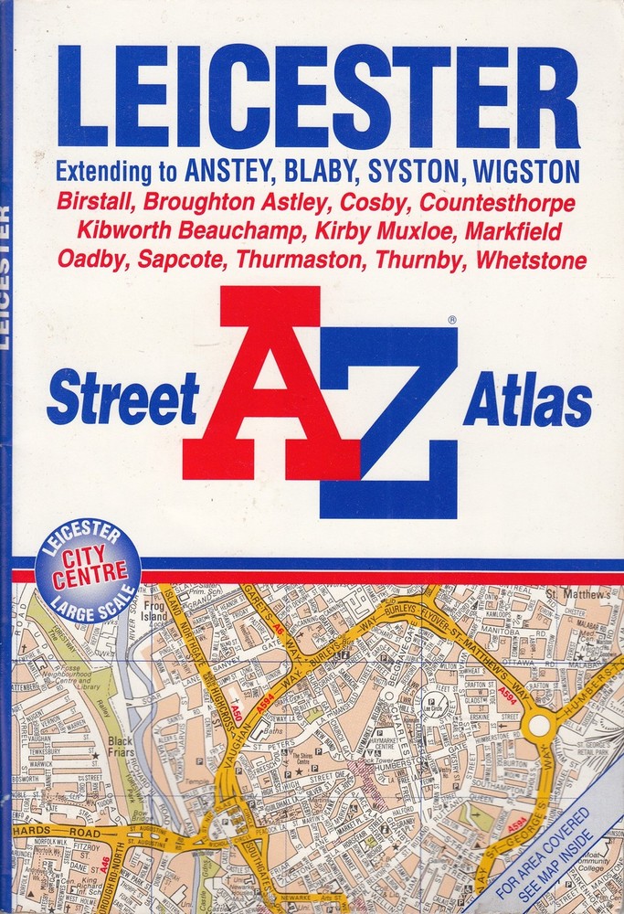 A-Z Leicester Street Atlas – Geographers’ A-Z Map Company – Good – Paperback