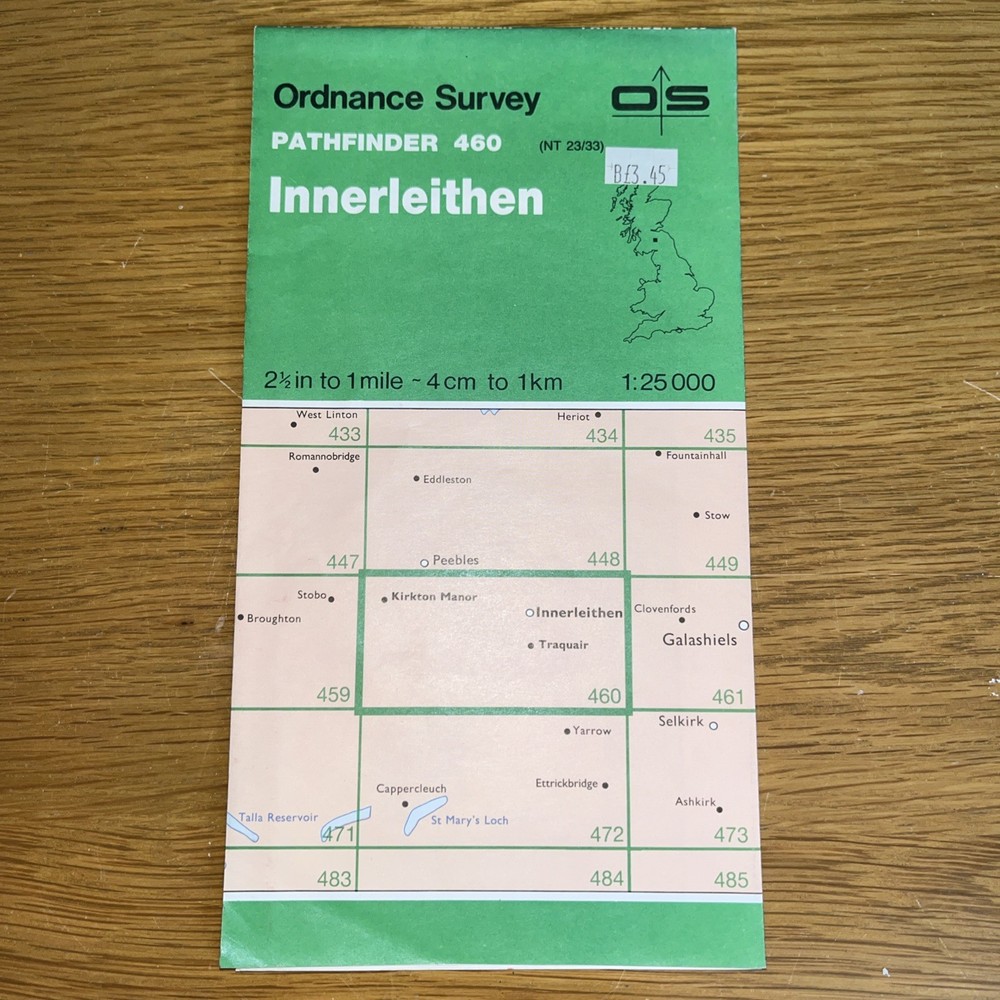 Vintage Ordnance Survey Pathfinder Innerleithen 1991 Map 460
