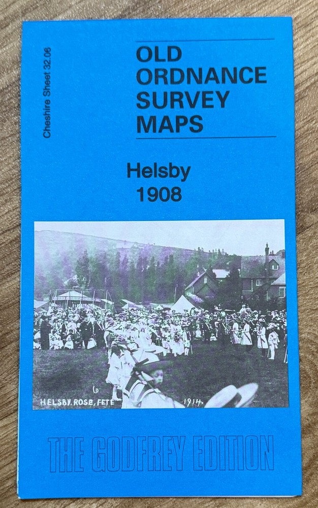 Godfrey Edition Old Ordnance Survey MAP of HELSBY 1908 Cheshire Sheet 32.06
