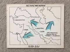 Lot of 10 Ancient Empires Iranian Arab Mongol Hand-Drawn 9″ x 7″ Cardboard Maps