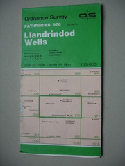 1987 LLANDRINDROD WELLS Ordnance Survey 1:25000 Pathfinder Map 970 SO06/16