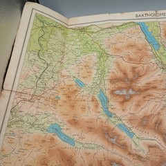 Bartholomew’s One Inch Map of the Lake District c1947 Cloth Folded Vintage Map