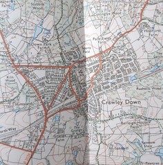 Ordnance Survey 1:25000 Pathfinder Crawley 1247 TQ23/33 1994