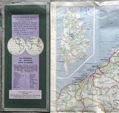 YOUTH HOSTELS NETWORK in FRANCE~Vintage Michelin Road Map 1955~110 x 99cm YHA