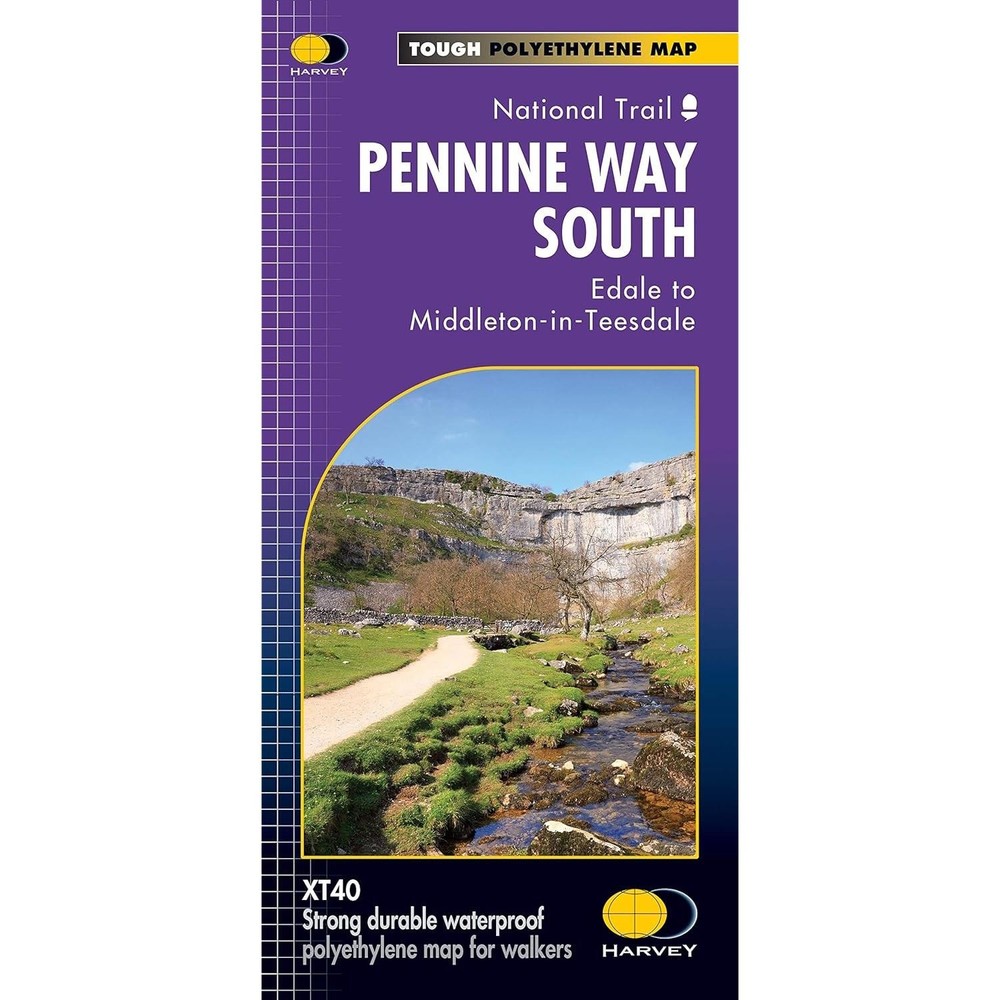 Peak District Footpath Map Scottish Border Pennine Way South Route Harvey Maps