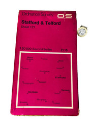 Ordinance Survey Map Stafford and Telford Tourist Collectable Vintage ra