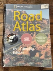 ROAD ATLAS: UNITED STATES AND CANADA, RV & CAMPING EDITION By Nat’l Geo-2005 ed.