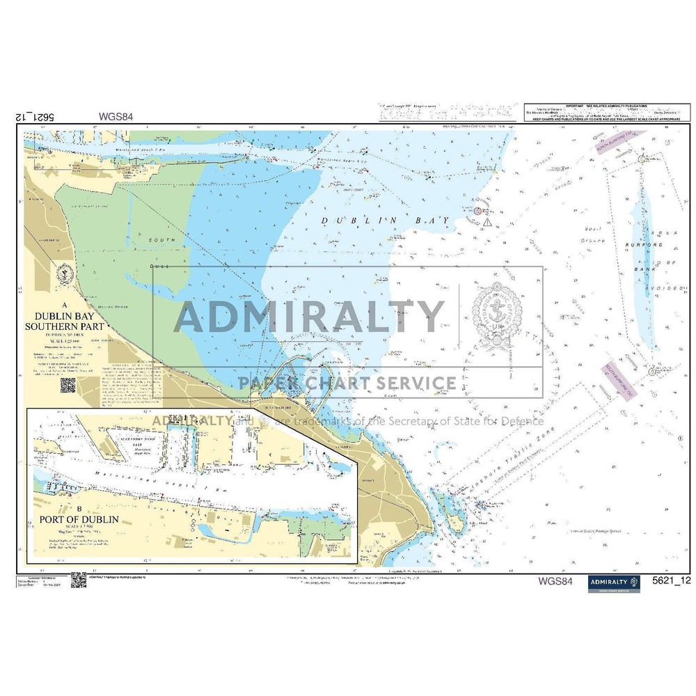 Admiralty Small Craft Chart 5621_12: Dublin Bay Southern Part