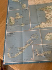 Esso The Caribbean With The Bahamas And Bermudan Map 1956
