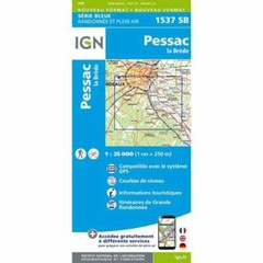 France 1:25K map 1537SB – Pessac / La Brède map