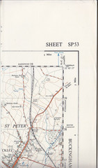 Ordnance Survey 1:25,000 First Series Map Sheet SP 53 Brackley