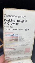 Historic Ordnance Survey Map Sheet 187 1:50 000 1974 1st Series Dorking Reigate