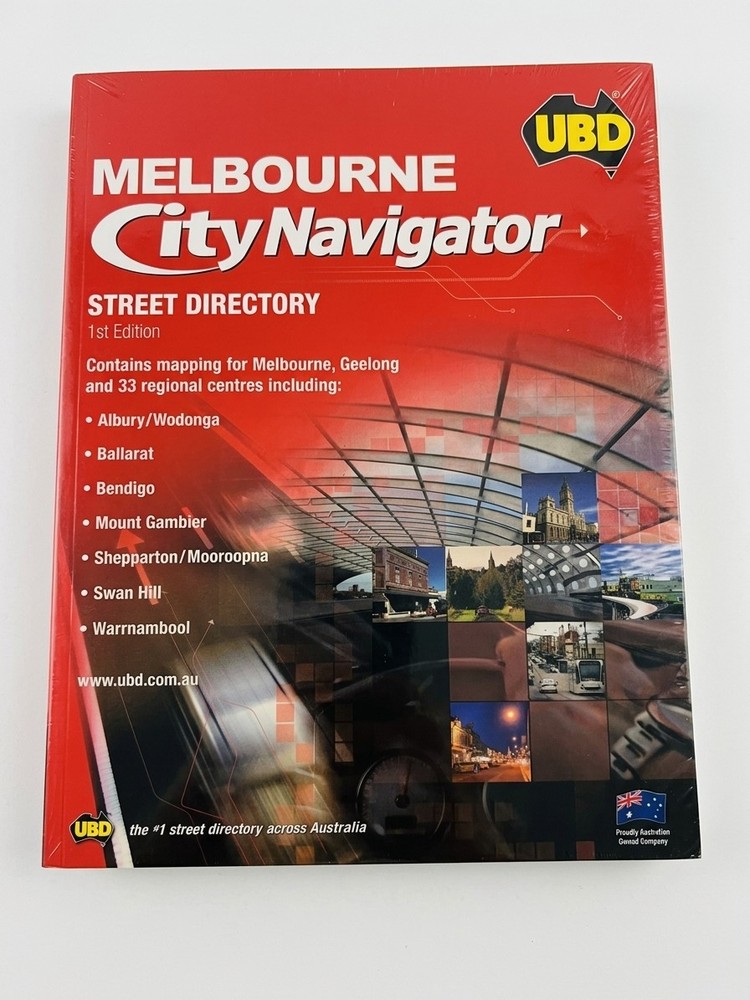 UBD Melbourne City Navigator Street Directory – 1st Edition Rare Sealed