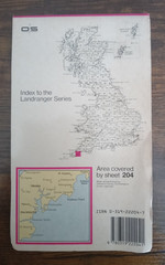 OS Ordnance Survey Landranger Map Sheet 204 Truro & Falmouth 1984. T3