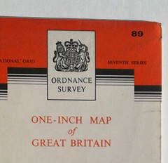 Vintage OS Map Lancaster & Kendal Lake District 1965 Sheet 89 One Inch