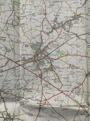 One Inch Ordnance Survey Map Sheet 132 Coventry & Rugby – paper – published 1961