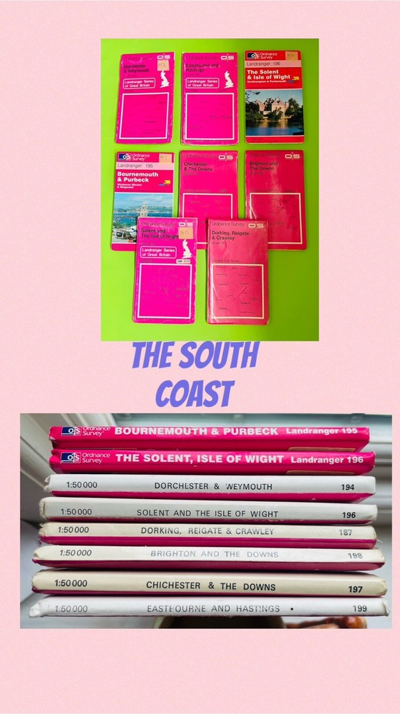 8 THE SOUTH COAST OS Landranger Maps 1:500