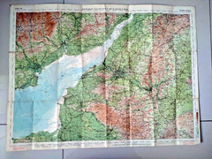 Severn Estuary Vintage Bartholomew Half Inch Map Sheet 28 on Cloth