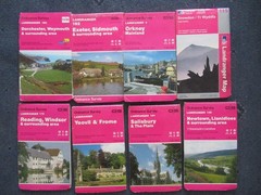 8 x LANDRANGER OS MAPS JOB LOT Ordnance Survey (D3)