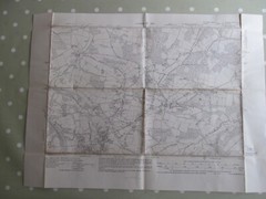 VINTAGE OS MAP OF COUSLEYWOOD AREA SUSSEX 1932 EDITION – SIX INCHES TO ONE MILE